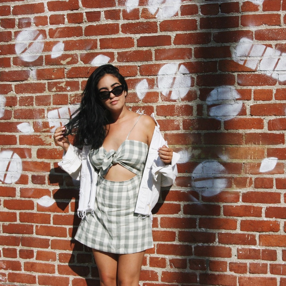 Plaid mini dress